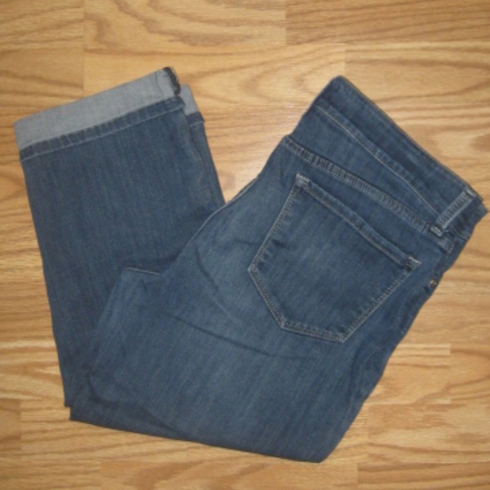 NYDJ Dark Blue Denim Crop Pants